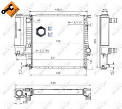 Radiator racire motor NRF 53849