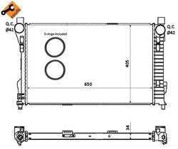 Radiator racire motor NRF 53854