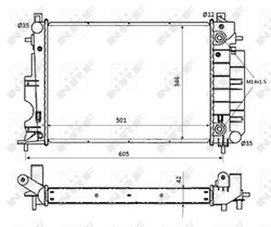 RADIATOR RACIRE MOTOR NRF 53873 - Compatibil cu SAAB