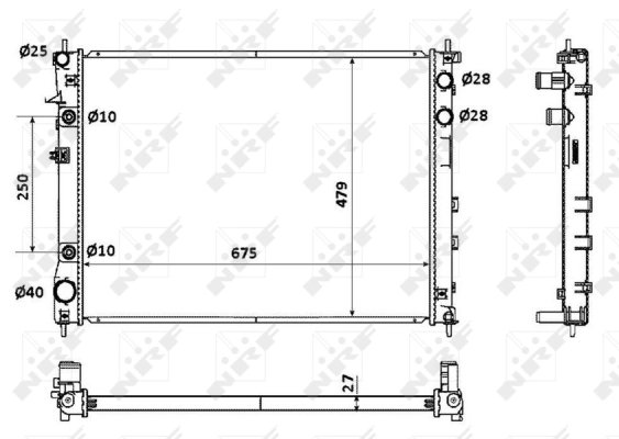Radiator racire motor NRF 53887