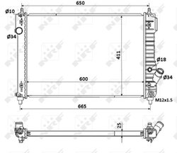 Radiator racire motor NRF 53903
