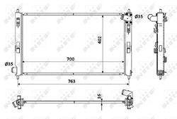 Radiator racire motor NRF 53906