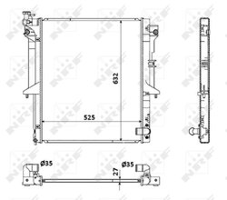 Radiator racire motor NRF 53908