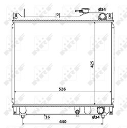 Radiator racire motor NRF 53913