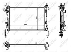 Radiator racire motor NRF 53934