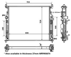 Radiator racire motor NRF 53936