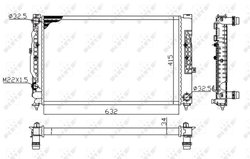 RADIATOR RACIRE MOTOR NRF 539504A - Compatibil cu AUDI, SKODA, VW