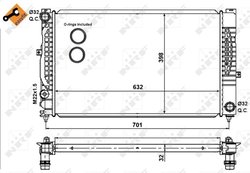 Radiator racire motor NRF 539504