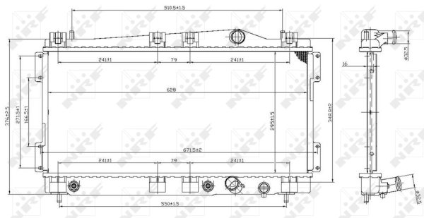 RADIATOR RACIRE MOTOR NRF 53955 - Compatibil cu CHRYSLER, DODGE, PLYMOUTH