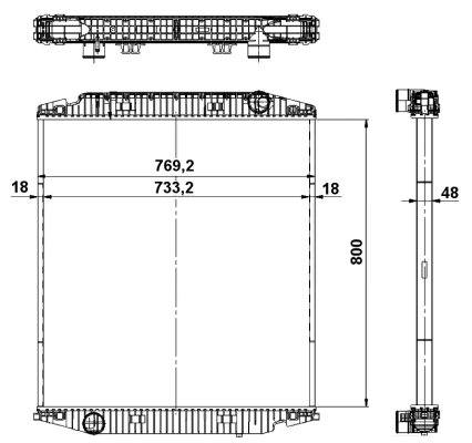 Radiator racire motor NRF 539567
