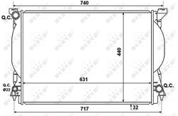 Radiator racire motor NRF 53957