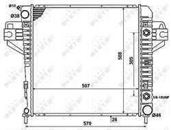 Radiator racire motor NRF 53961