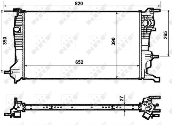 Radiator racire motor NRF 53964