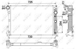 Radiator racire motor NRF 53968