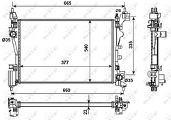 Radiator racire motor NRF 53981