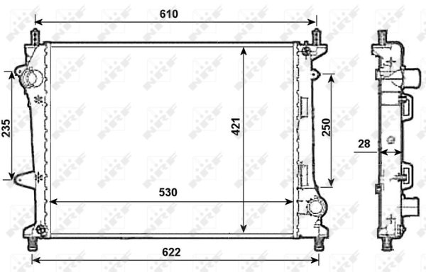 Radiator racire motor NRF 53987