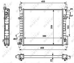 Radiator racire motor NRF 53989