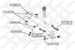 BRAT SUSPENSIE STELLOX 54-01038-SX - Compatibil cu ALPINA, BMW