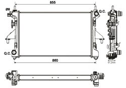 Radiator racire motor NRF 54204A
