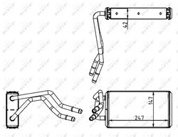 SCHIMBATOR CALDURA INCALZIRE HABITACLU NRF 54227 - Compatibil cu FORD