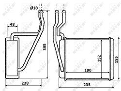 Schimbator caldura incalzire habitaclu NRF 54231