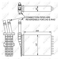 Schimbator caldura incalzire habitaclu NRF 54245