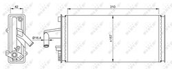 SCHIMBATOR CALDURA INCALZIRE HABITACLU NRF 54259 - Compatibil cu IVECO
