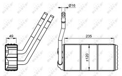 Schimbator caldura incalzire habitaclu NRF 54263
