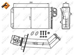 Schimbator caldura incalzire habitaclu NRF 54280