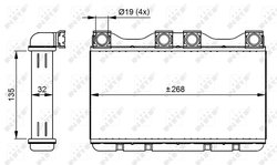 Schimbator caldura incalzire habitaclu NRF 54283