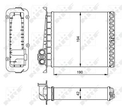 SCHIMBATOR CALDURA INCALZIRE HABITACLU NRF 54284 - Compatibil cu VOLVO