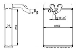 SCHIMBATOR CALDURA INCALZIRE HABITACLU NRF 54289 - Compatibil cu HYUNDAI