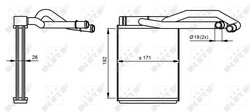 Schimbator caldura incalzire habitaclu NRF 54290