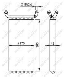 Schimbator caldura incalzire habitaclu NRF 54293