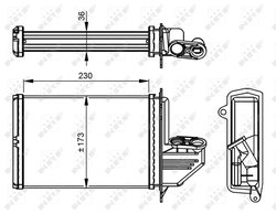 Schimbator caldura incalzire habitaclu NRF 54294