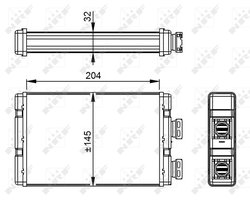 Schimbator caldura incalzire habitaclu NRF 54295