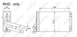 SCHIMBATOR CALDURA INCALZIRE HABITACLU NRF 54302 - Compatibil cu AUDI, SKODA, VW