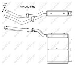 Schimbator caldura incalzire habitaclu NRF 54303