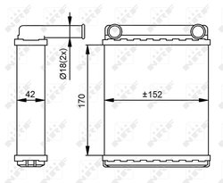 SCHIMBATOR CALDURA INCALZIRE HABITACLU NRF 54306 - Compatibil cu MERCEDES-BENZ
