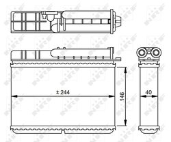 Schimbator caldura incalzire habitaclu NRF 54307