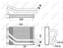 SCHIMBATOR CALDURA INCALZIRE HABITACLU NRF 54313 - Compatibil cu HYUNDAI