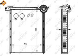 Schimbator caldura incalzire habitaclu NRF 54314
