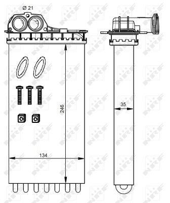 Schimbator caldura incalzire habitaclu NRF 54332