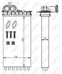 Schimbator caldura incalzire habitaclu NRF 54332