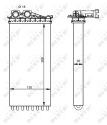 SCHIMBATOR CALDURA INCALZIRE HABITACLU NRF 54333 - Compatibil cu CITROEN, DS, PEUGEOT