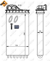 SCHIMBATOR CALDURA INCALZIRE HABITACLU NRF 54334 - Compatibil cu CITROEN