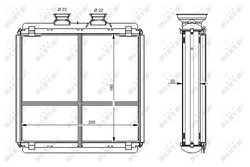Schimbator caldura incalzire habitaclu NRF 54338