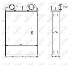 Schimbator caldura incalzire habitaclu NRF 54341