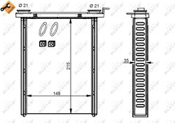 Schimbator caldura incalzire habitaclu NRF 54346