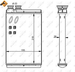 Schimbator caldura incalzire habitaclu NRF 54347